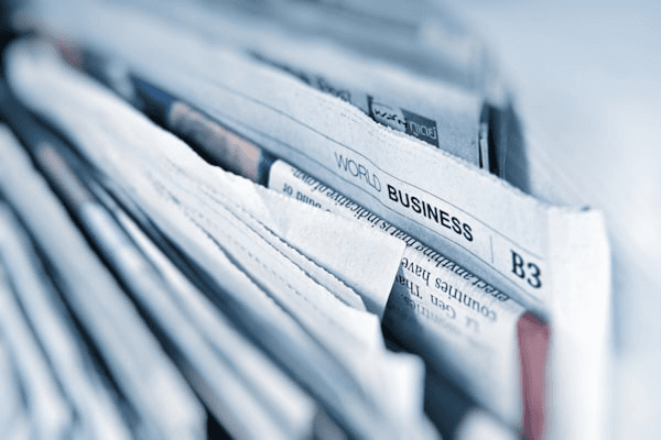 Stack of newspapers